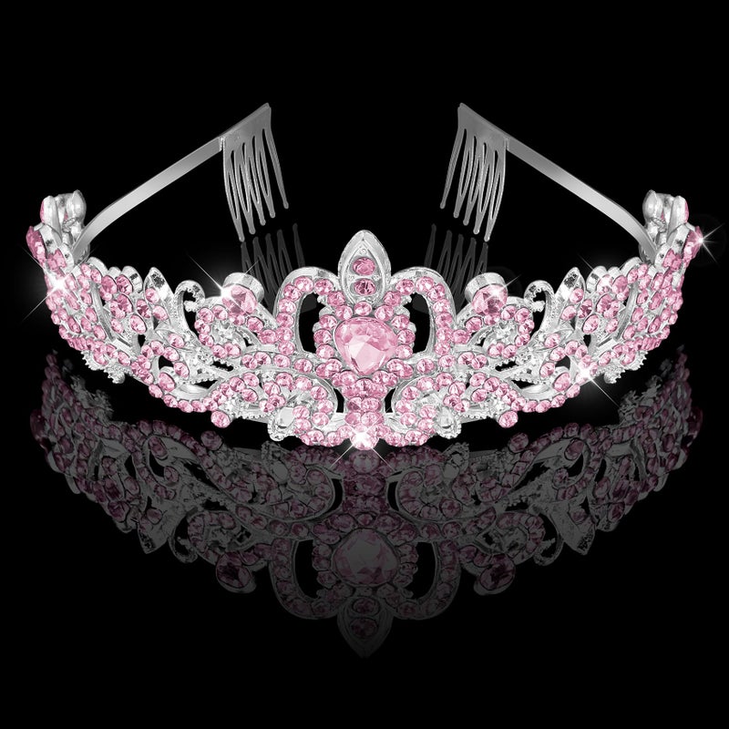 UlZDVUli Birthday Princess Crown, Birthday Princess Headband Tiara Sash Accessories Set for Women, Pink Crown Sash Decorations Party Favors - Image 3